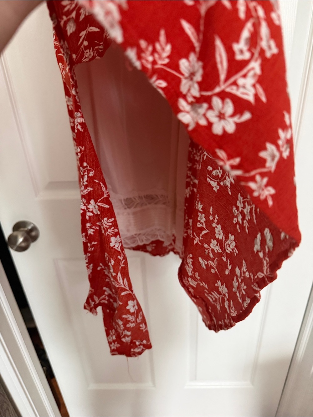 Lulu's Red Floral Midi Dress - Picture 2 of 2